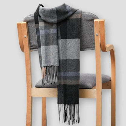 Sky Madrid Jackson Plaid Long Scarf