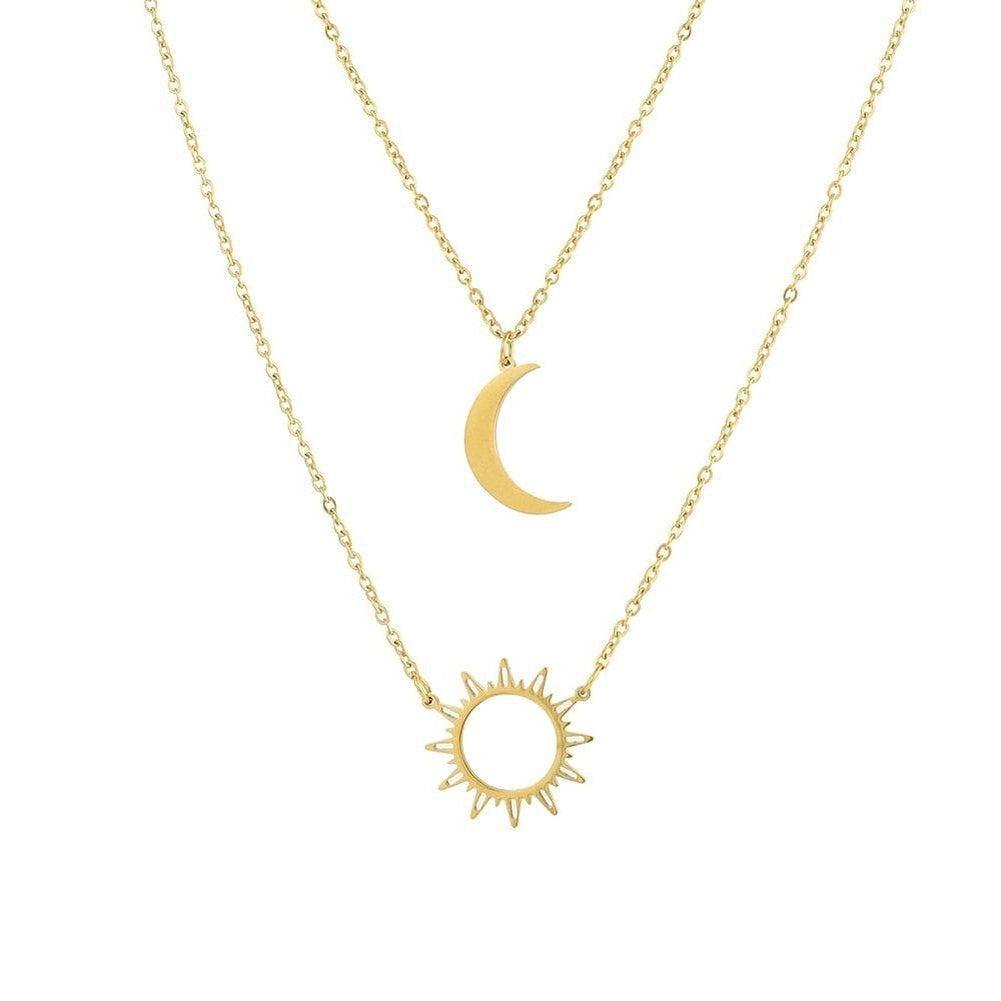 Sky Madrid Lockhart Sun &Amp; Moon Necklace
