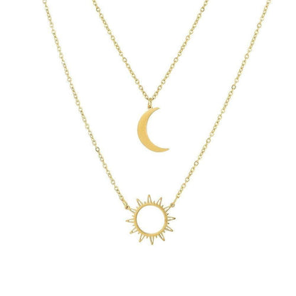 Sky Madrid Lockhart Sun &Amp; Moon Necklace