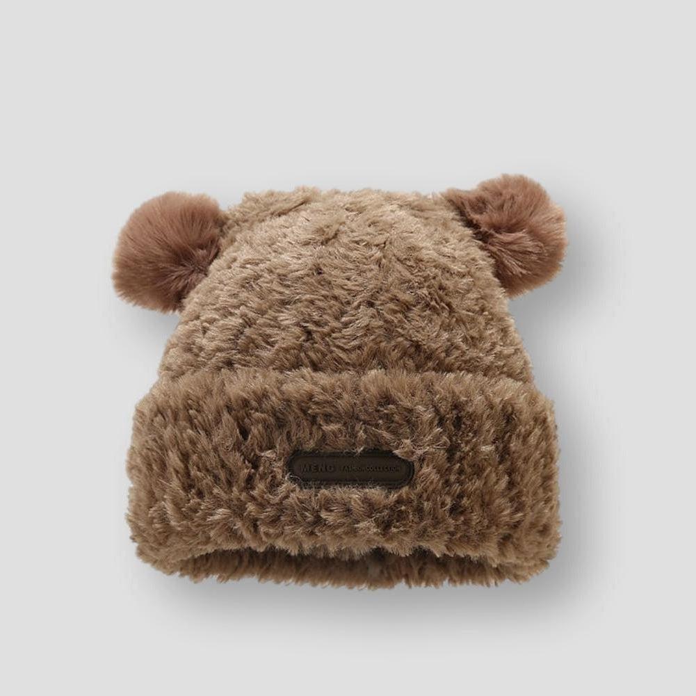 Sky Madrid Plush Bear Beanie