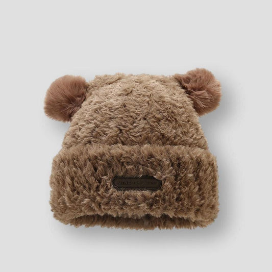 Sky Madrid Plush Bear Beanie
