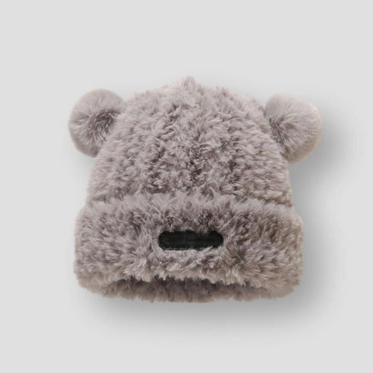 Sky Madrid Plush Bear Beanie