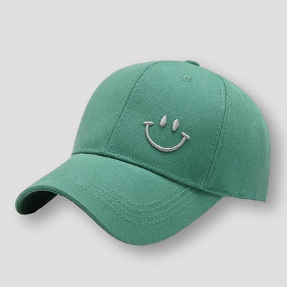 Sky Madrid Smiley Embroidered Baseball Cap