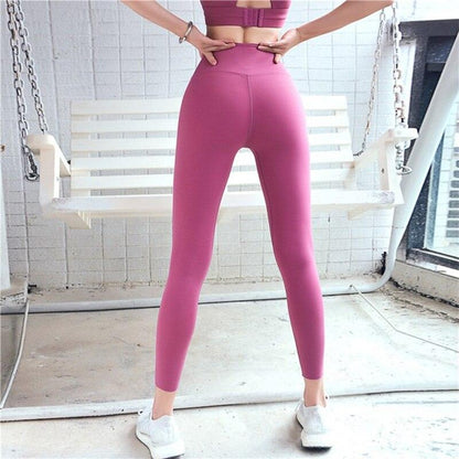 Soft Solide Yoga Pants Sportswear Women Fitness Leggings Joga Leggins Femme Legence Gym New Yoga Pants Love Peach Hip Leggings