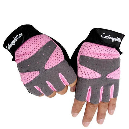 Summer Sports Fitness Gloves Women Gym Bodybuilding Weightlifting Dumbbells Yoga Training Sport Equipment Breathable Non-Slip