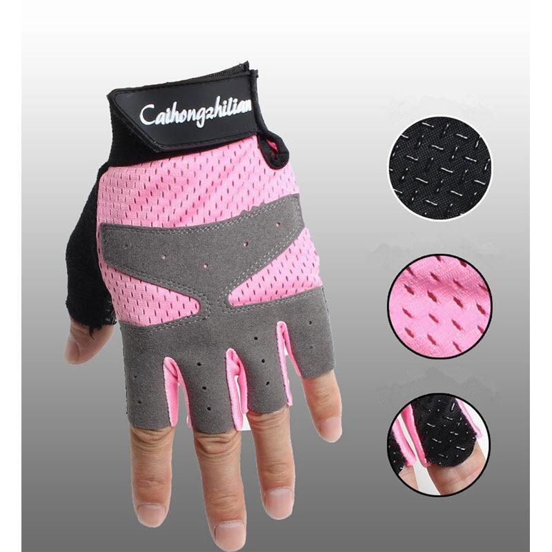 Summer Sports Fitness Gloves Women Gym Bodybuilding Weightlifting Dumbbells Yoga Training Sport Equipment Breathable Non-Slip