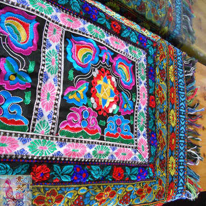 National Bar Tablecloth Decorative Embroidery Tablecloth Bay Window Cushion Sofa Cover Blanket
