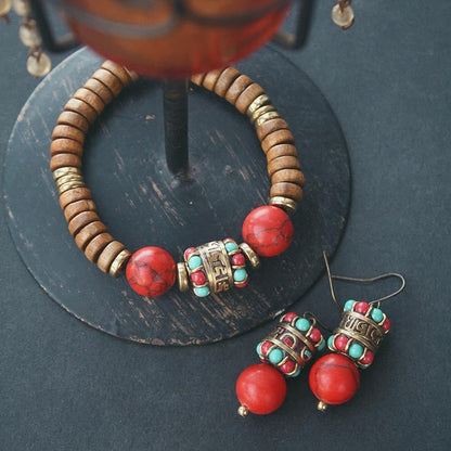 Retro Turquoise Ethnic Nepalese Handmade Bracelets, Personalized Women'S Artistic Gifts