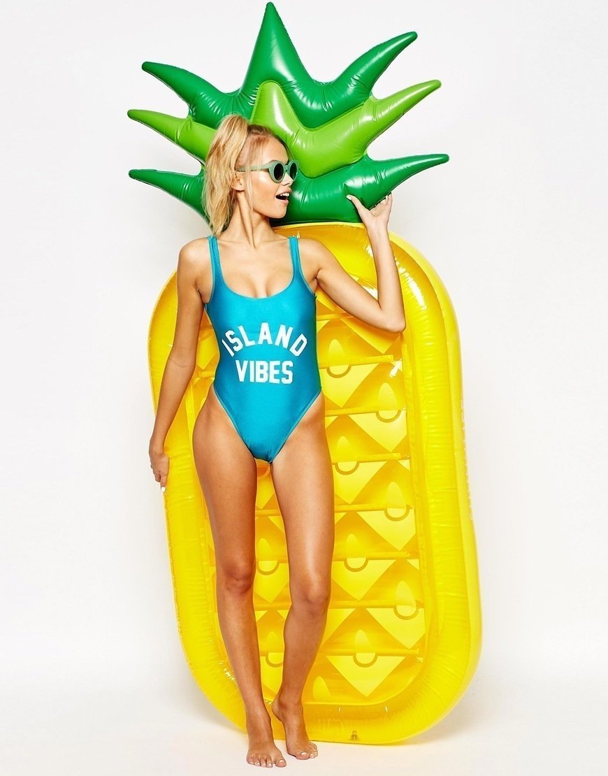 Pineapple Inflatable Floating Drainage Supplies Floating Bed Swimming Toy