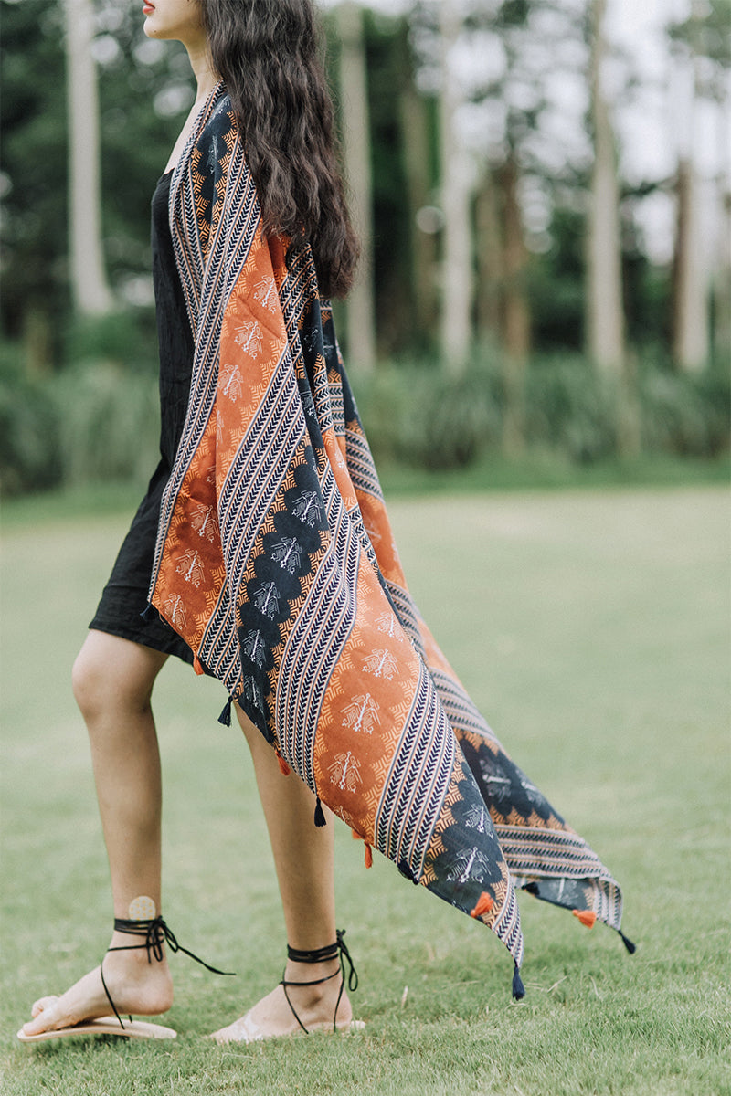 Travel Shawl Dual-Purpose Desert Sunscreen Literary And Ethnic Style Photo Scarf Women Winter Versatile