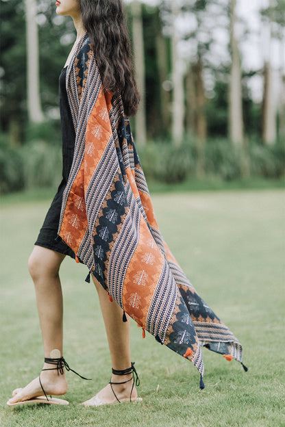 Travel Shawl Dual-Purpose Desert Sunscreen Literary And Ethnic Style Photo Scarf Women Winter Versatile