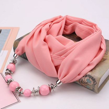 Silk Scarf Necklace Ethnic Style Scarf Creative Women'S Neck Cover Women'S Spring And Summer Scarf Decorative Clothing Accessories