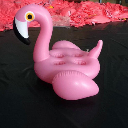 Flamingos Inflatable Floating With 4 Cups Holder Swimming Toy