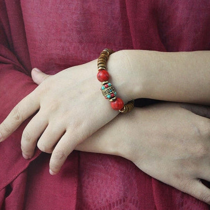 Retro Turquoise Ethnic Nepalese Handmade Bracelets, Personalized Women'S Artistic Gifts