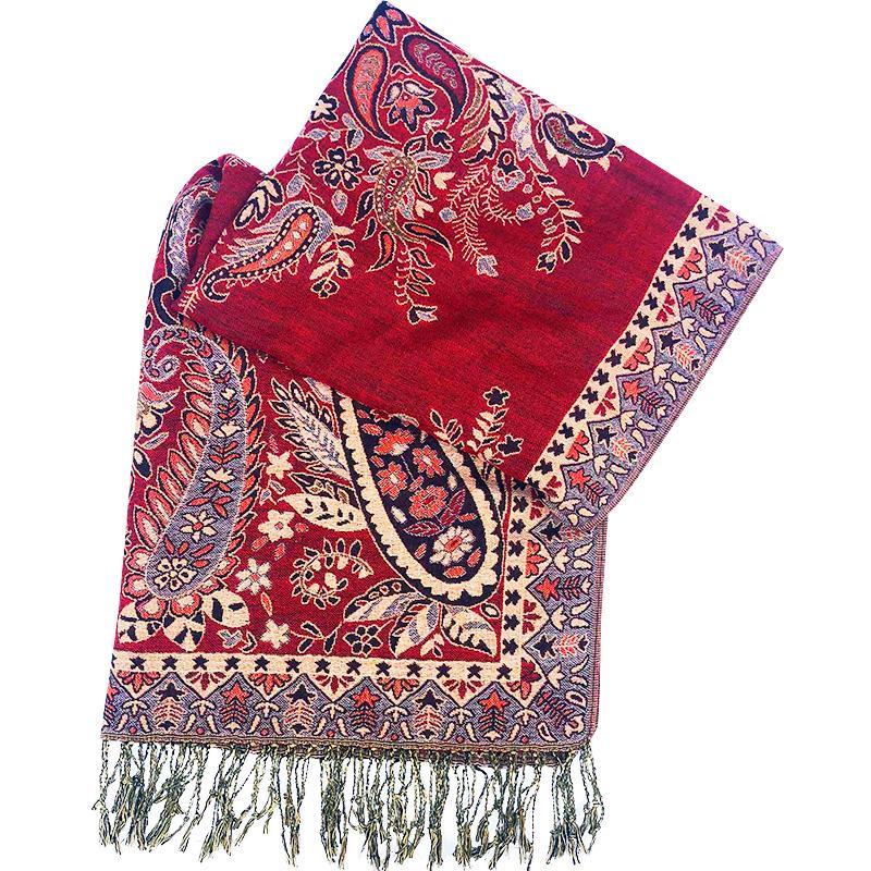 Ethnic Spring And Summer Shawl  Women'S Sunscreen Scarf Tibet Desert Warm Cloak In Autumn And Winter