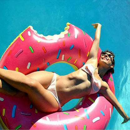 Donuts Inflatable Floating Drainage Supplies Floating Bed Swimming Toy