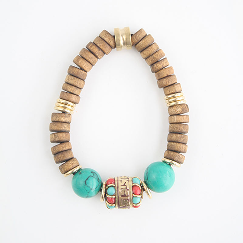 Retro Turquoise Ethnic Nepalese Handmade Bracelets, Personalized Women'S Artistic Gifts