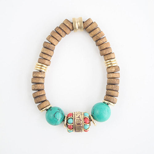 Retro Turquoise Ethnic Nepalese Handmade Bracelets, Personalized Women'S Artistic Gifts