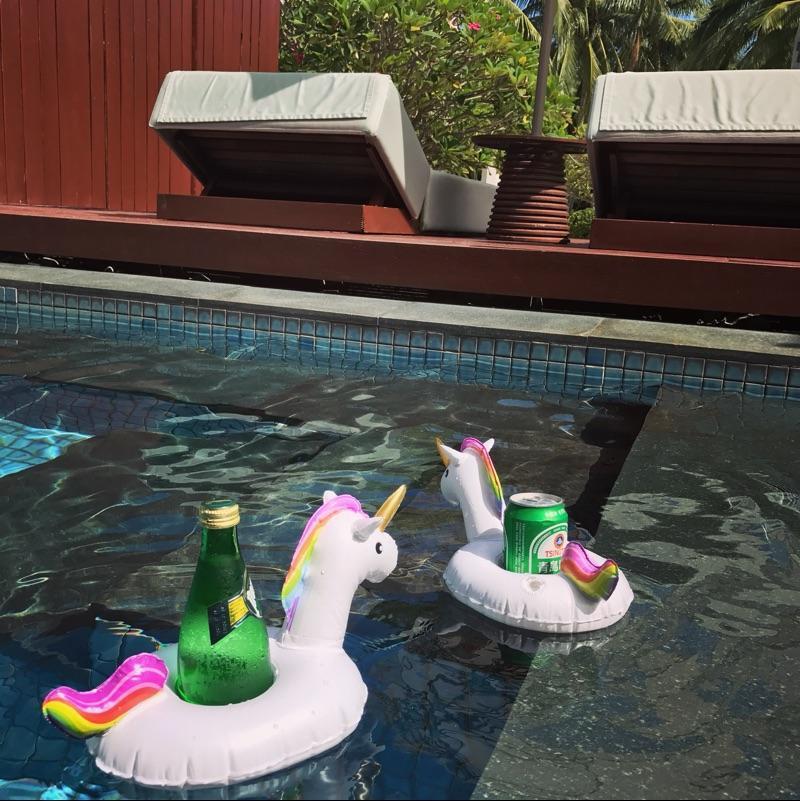 Unicorn Inflatable Floating Drink Holder Swimming Toy