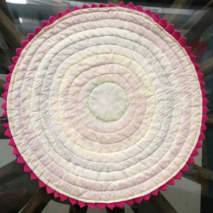 Ethnic Flower Cloth Splicing Nine-Ring Cushion Mahogany Sofa Seat Cushion Classical Round Non-Slip Household Chair Cushion