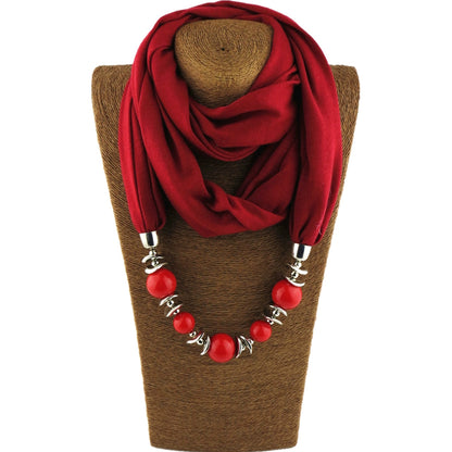 Silk Scarf Necklace Ethnic Style Scarf Creative Women'S Neck Cover Women'S Spring And Summer Scarf Decorative Clothing Accessories