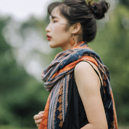 Travel Shawl Dual-Purpose Desert Sunscreen Literary And Ethnic Style Photo Scarf Women Winter Versatile