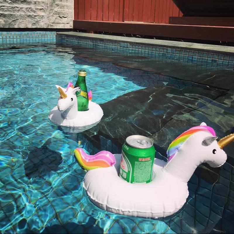 Unicorn Inflatable Floating Drink Holder Swimming Toy