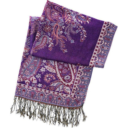 Ethnic Spring And Summer Shawl  Women'S Sunscreen Scarf Tibet Desert Warm Cloak In Autumn And Winter