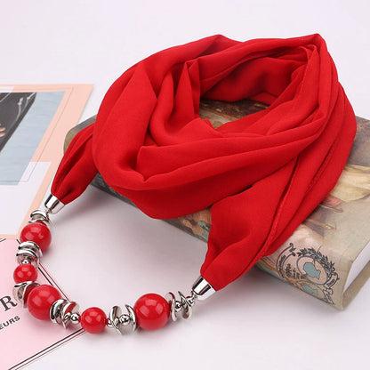 Silk Scarf Necklace Ethnic Style Scarf Creative Women'S Neck Cover Women'S Spring And Summer Scarf Decorative Clothing Accessories