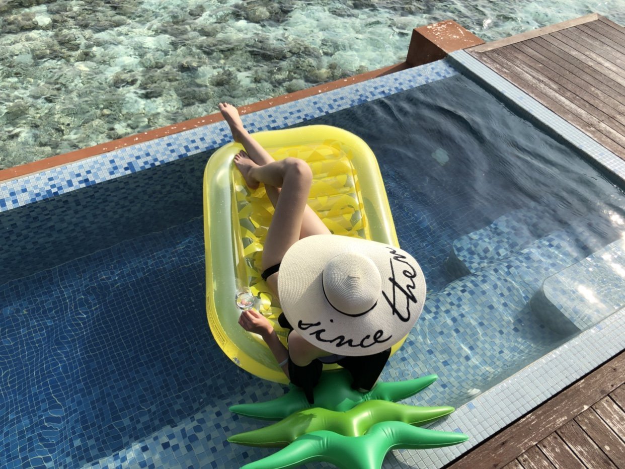 Pineapple Inflatable Floating Drainage Supplies Floating Bed Swimming Toy