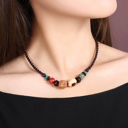 Ethnic Style Short Collar Chain Bodhisattva Original Versatile Jewelry Accessories Simple Women'S Necklace