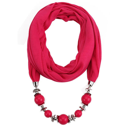 Silk Scarf Necklace Ethnic Style Scarf Creative Women'S Neck Cover Women'S Spring And Summer Scarf Decorative Clothing Accessories