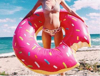 Donuts Inflatable Floating Drainage Supplies Floating Bed Swimming Toy