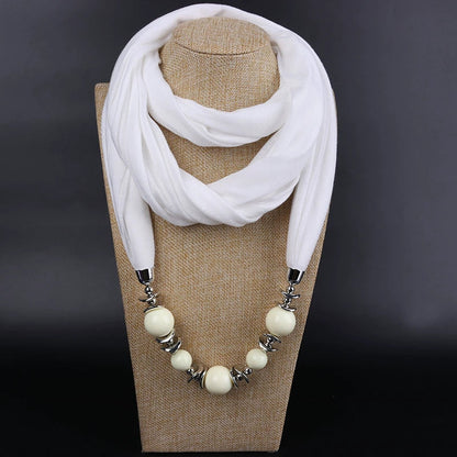 Silk Scarf Necklace Ethnic Style Scarf Creative Women'S Neck Cover Women'S Spring And Summer Scarf Decorative Clothing Accessories