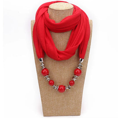Silk Scarf Necklace Ethnic Style Scarf Creative Women'S Neck Cover Women'S Spring And Summer Scarf Decorative Clothing Accessories