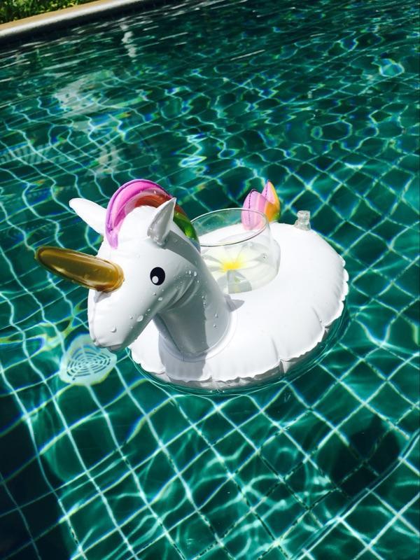 Unicorn Inflatable Floating Drink Holder Swimming Toy