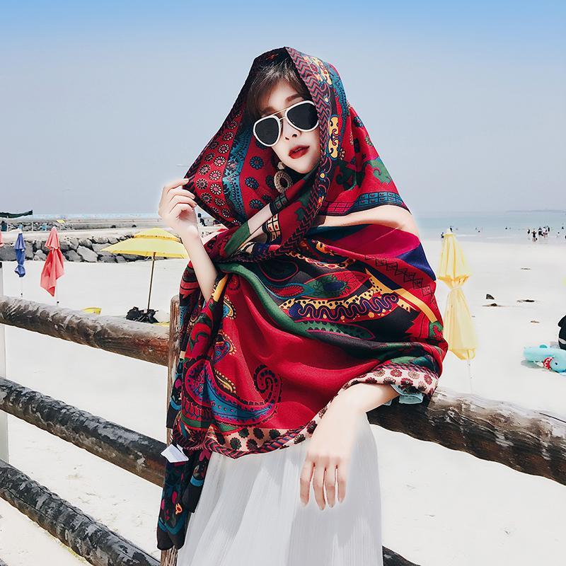 Tibetan Shawl In Summer Beach Towel Sunscreen Scarf
