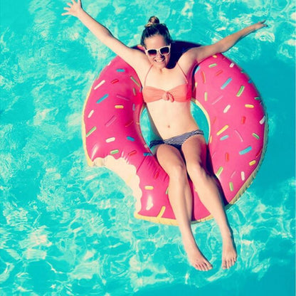 Donuts Inflatable Floating Drainage Supplies Floating Bed Swimming Toy