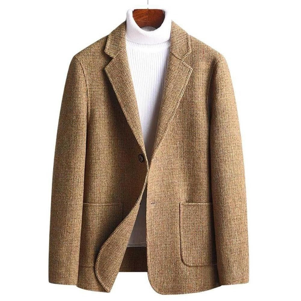 Saint Morris Plaid Wool Blazer