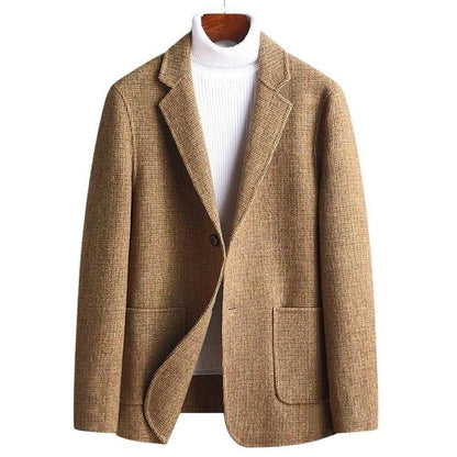 Saint Morris Plaid Wool Blazer