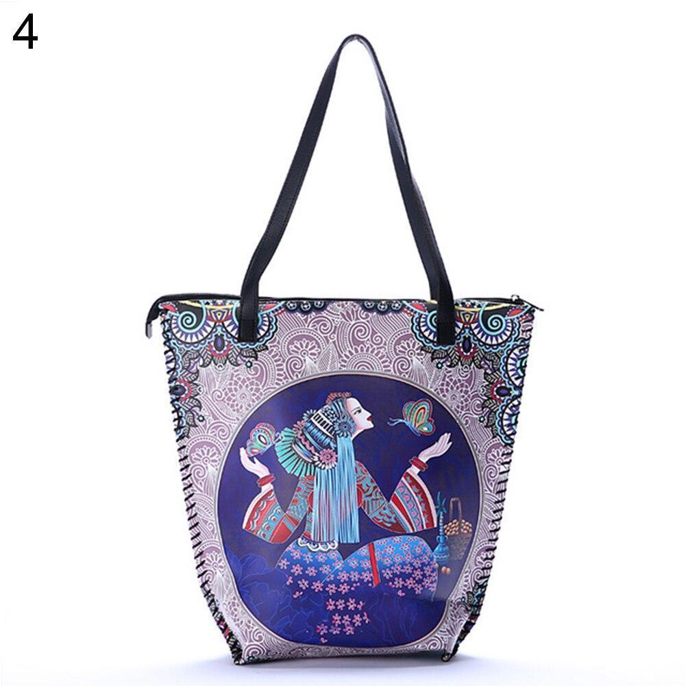 Vintage Women Mandala Flower Shopping Bag Large Capacity Pouch Tote With Handle