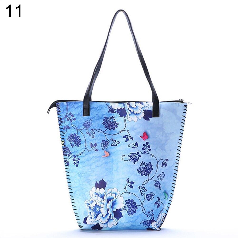 Vintage Women Mandala Flower Shopping Bag Large Capacity Pouch Tote With Handle