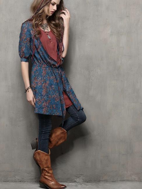 Autumn Long-Sleeved Cardigan Vintage Cotton-Striped Large-Sleeve Shirt