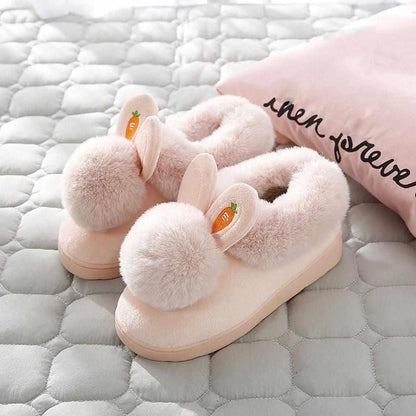 Sky Madrid Rabbit Ear Plush Slippers