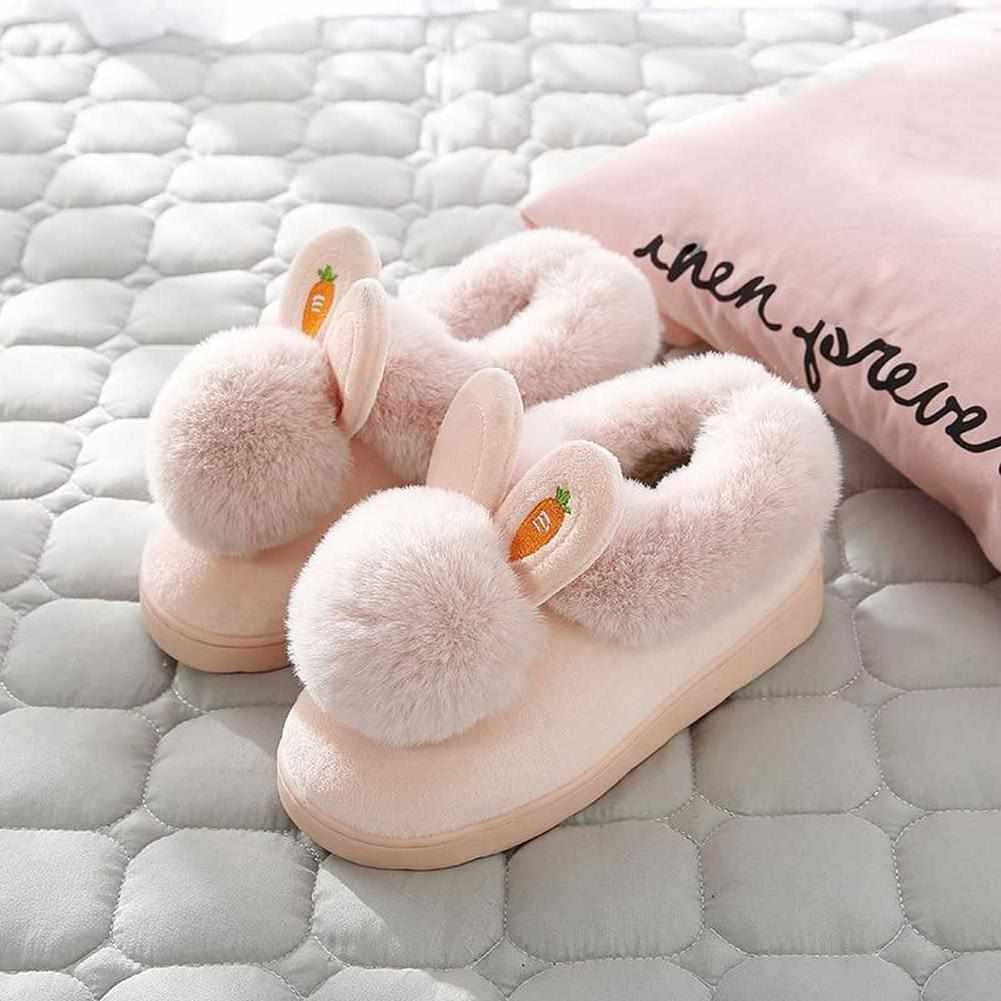 Sky Madrid Rabbit Ear Plush Slippers