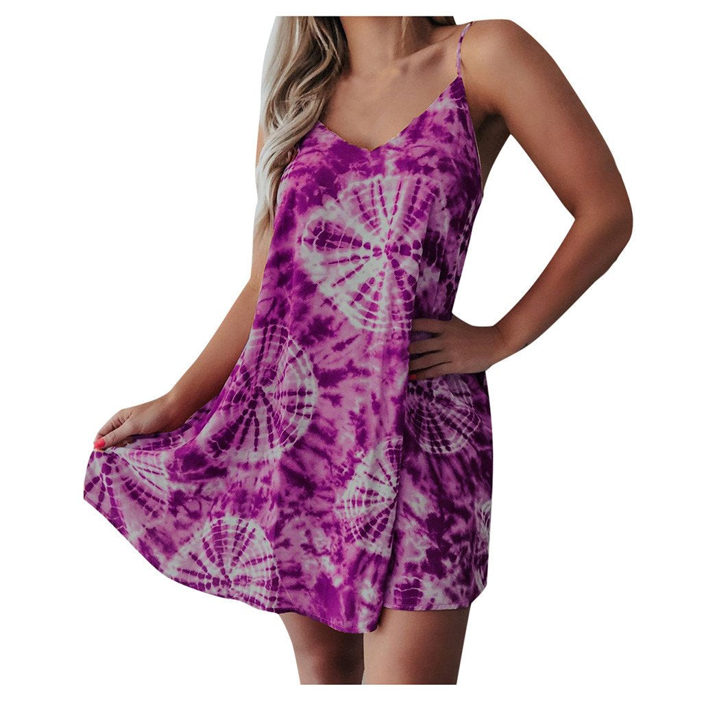 Women Fashionable Off Shoulder Printed Casual Short Mini Dress
