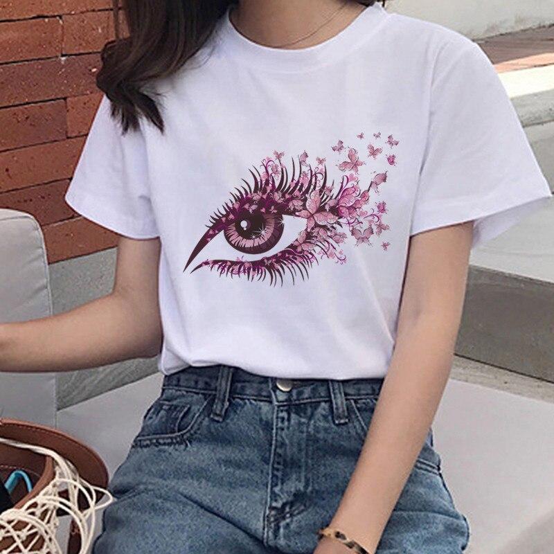 Women'S Colorful Butterfly Print Short Sleeve T-Shirt