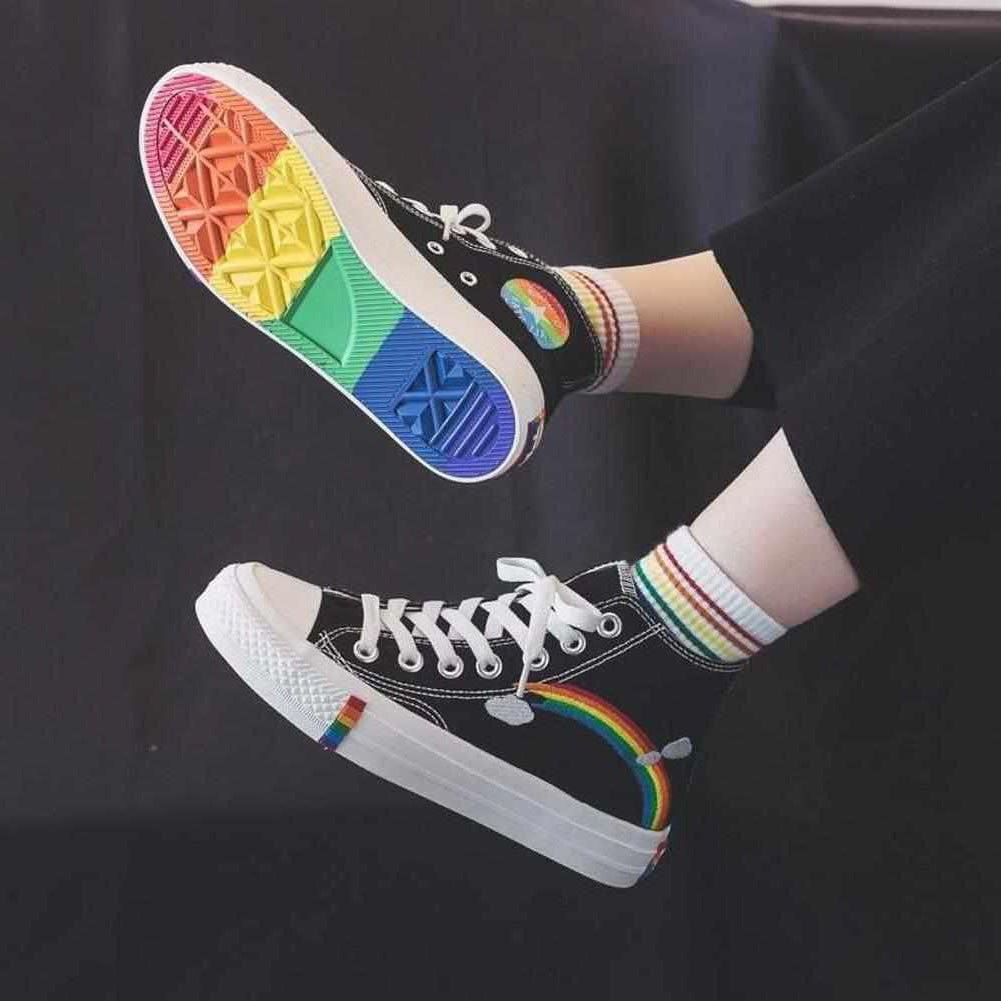 Sky Madrid Vulcanized Rainbow Sneaker