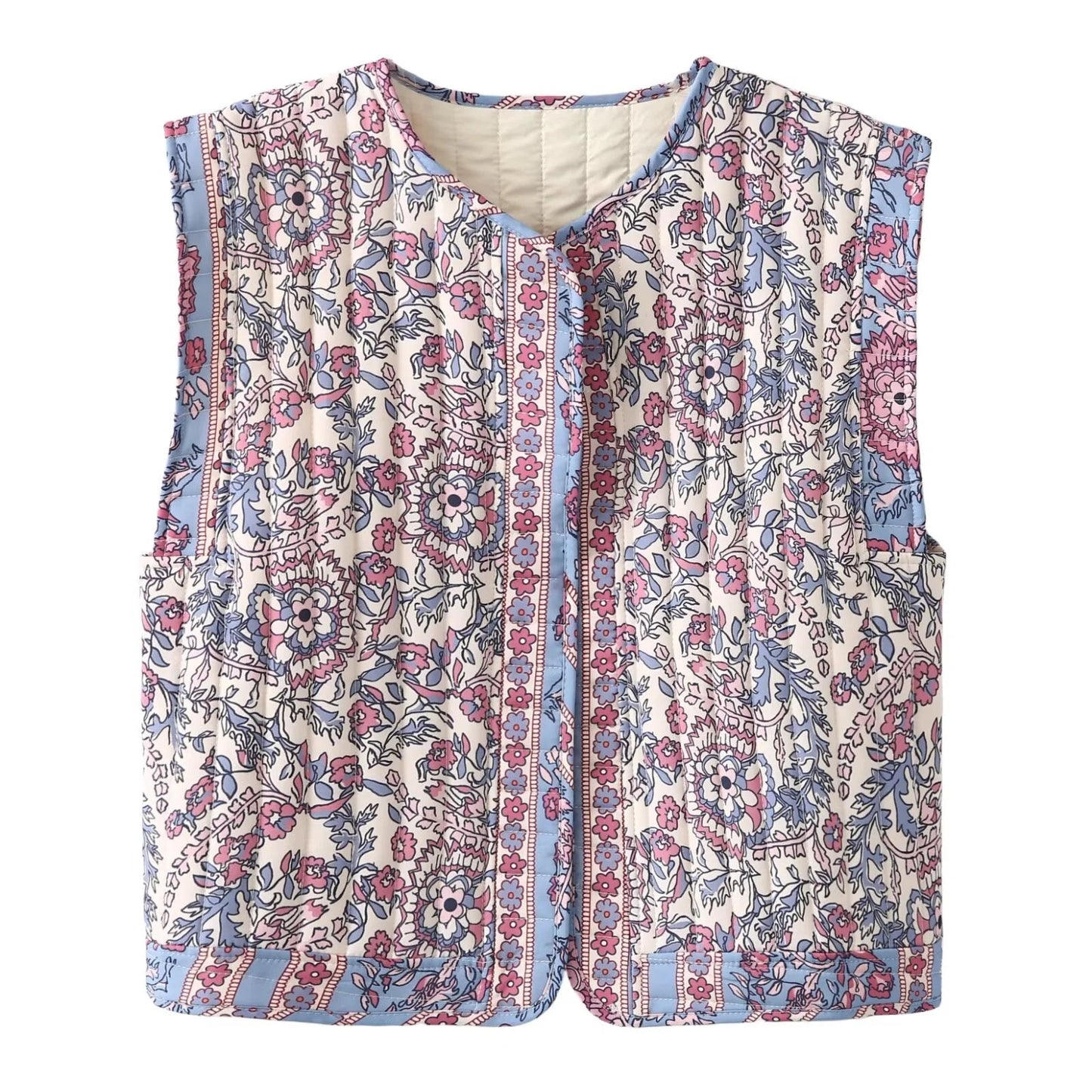 Women'S Printed Cotton Vest Girl'S Cute And Comfortable Jacket Clothing Female'S Casual Vest Lace Jacket For Girls