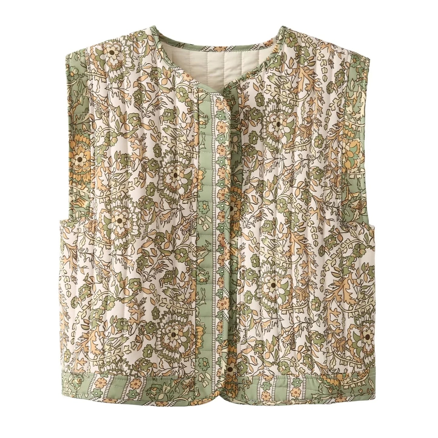 Women'S Printed Cotton Vest Girl'S Cute And Comfortable Jacket Clothing Female'S Casual Vest Lace Jacket For Girls